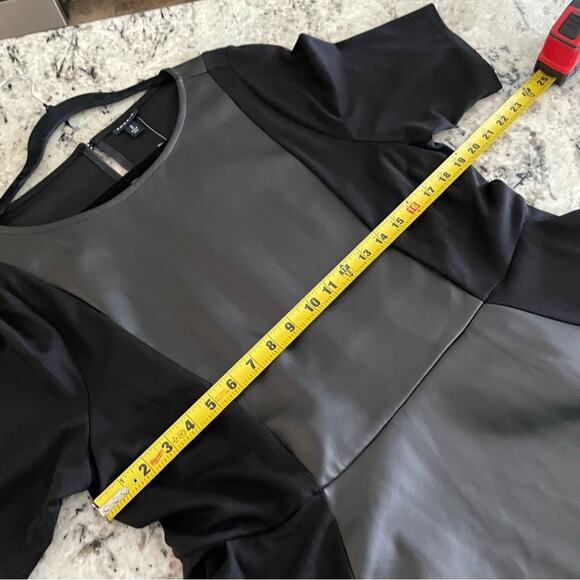 Torrid Black Faux Leather Dress Skater Dress Luxe Ponte Coated Black 2X NWT - Picture 11 of 16